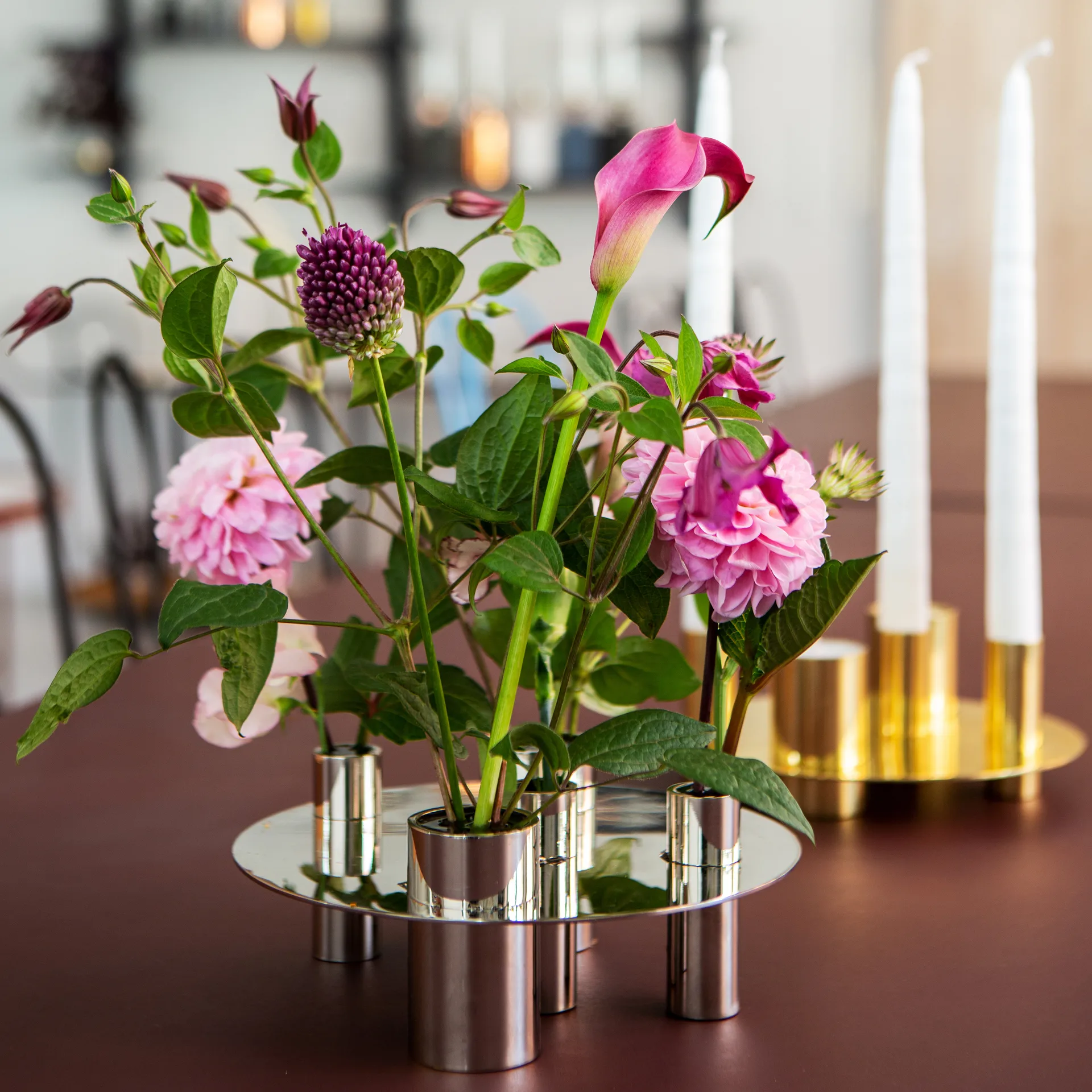 Awa candle holder, Nickel KLONG
