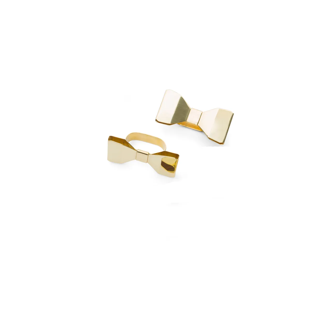KLONG Bowie napkin ring 2-pack Brass | Scandinavian Design | Napkin rings & holders | Gold-coloured