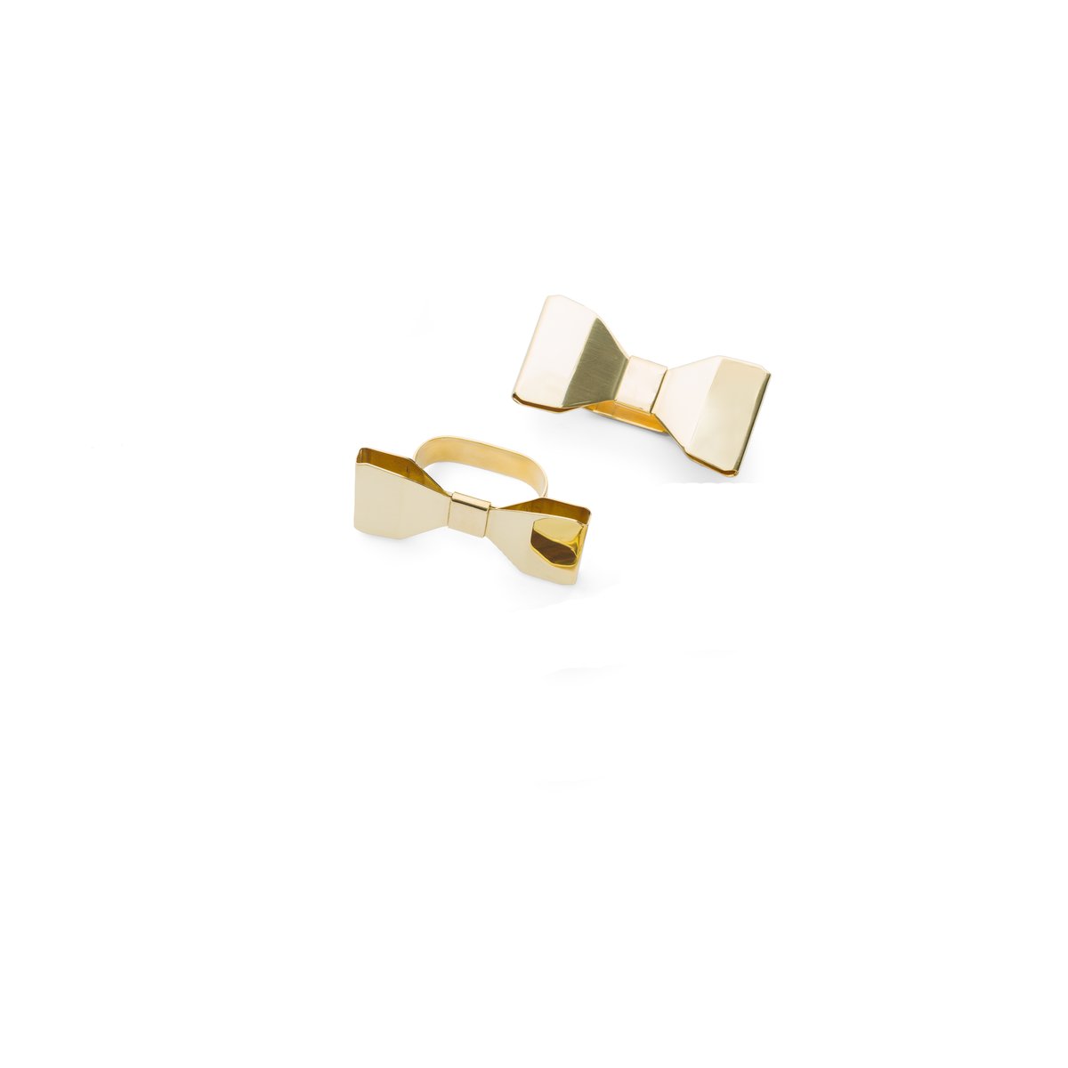 KLONG Bowie napkin ring 2-pack Brass | Scandinavian Design | Napkin rings & holders | Gold-coloured