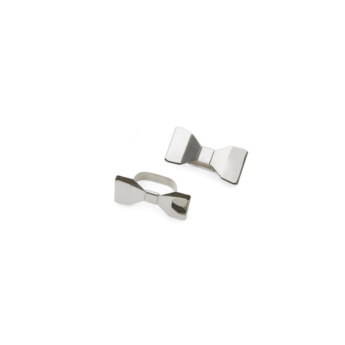 KLONG Bowie napkin ring 2-pack Stainless steel | Scandinavian Design | Napkin rings & holders | Silver-coloured