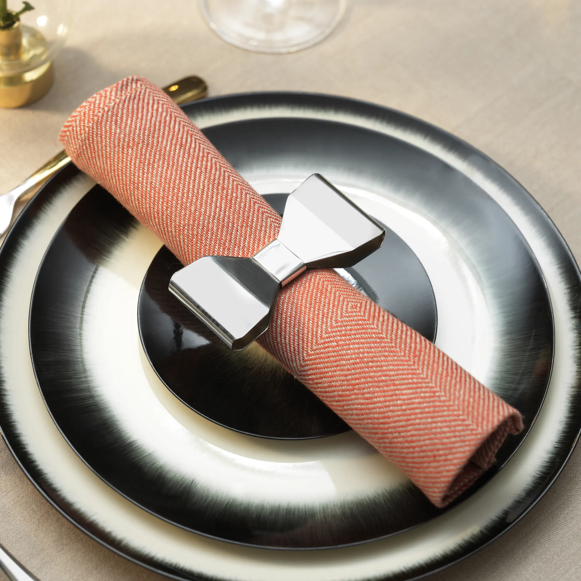 Bowie napkin ring 2-pack, Stainless steel KLONG
