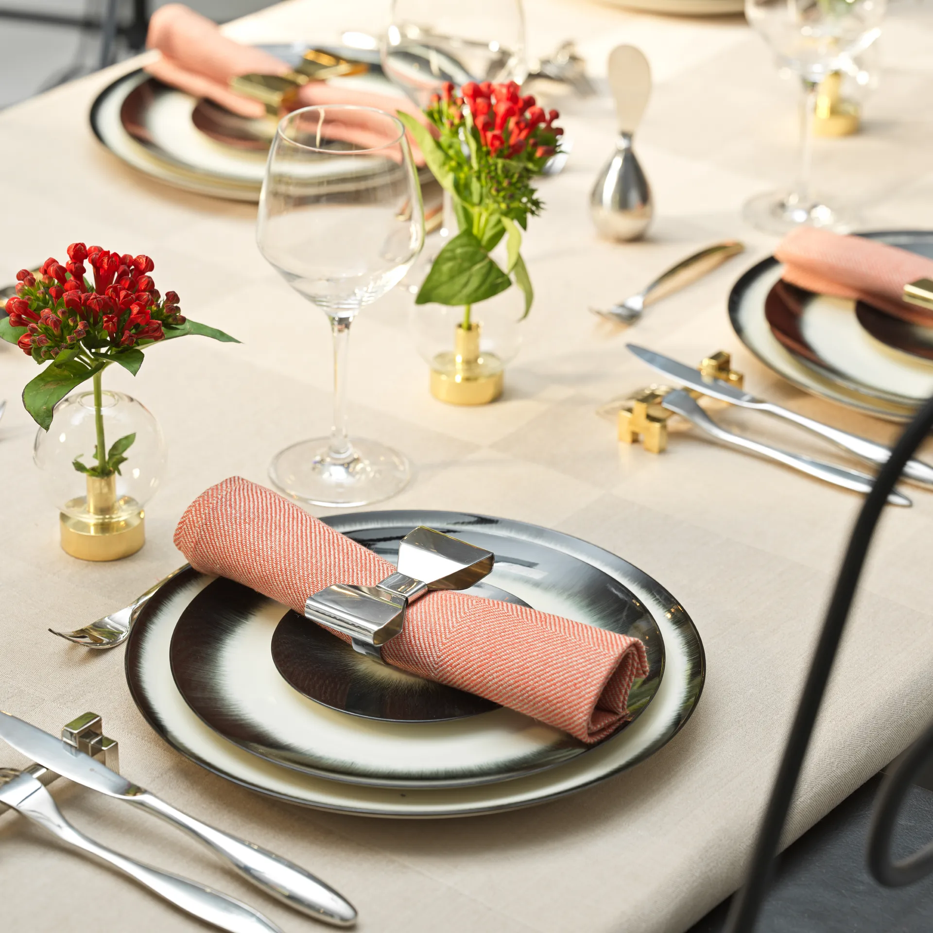 Bowie napkin ring 2-pack, Stainless steel KLONG
