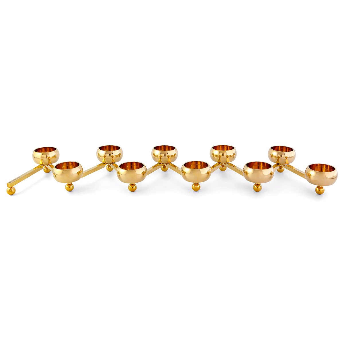 KLONG Constella candle holder large brass | Scandinavian Design | Candle holders | Gold-coloured