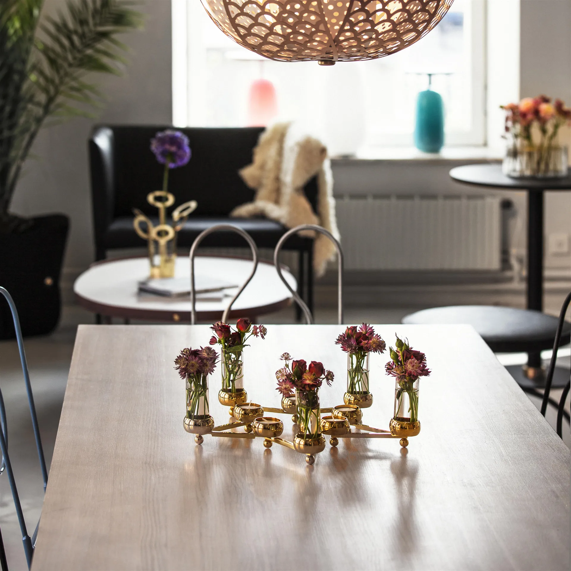 Constella candle holder large, brass KLONG