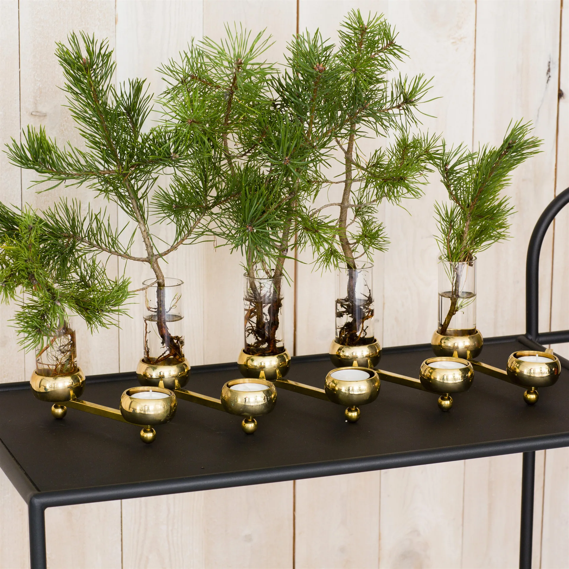 Constella candle holder large, brass KLONG