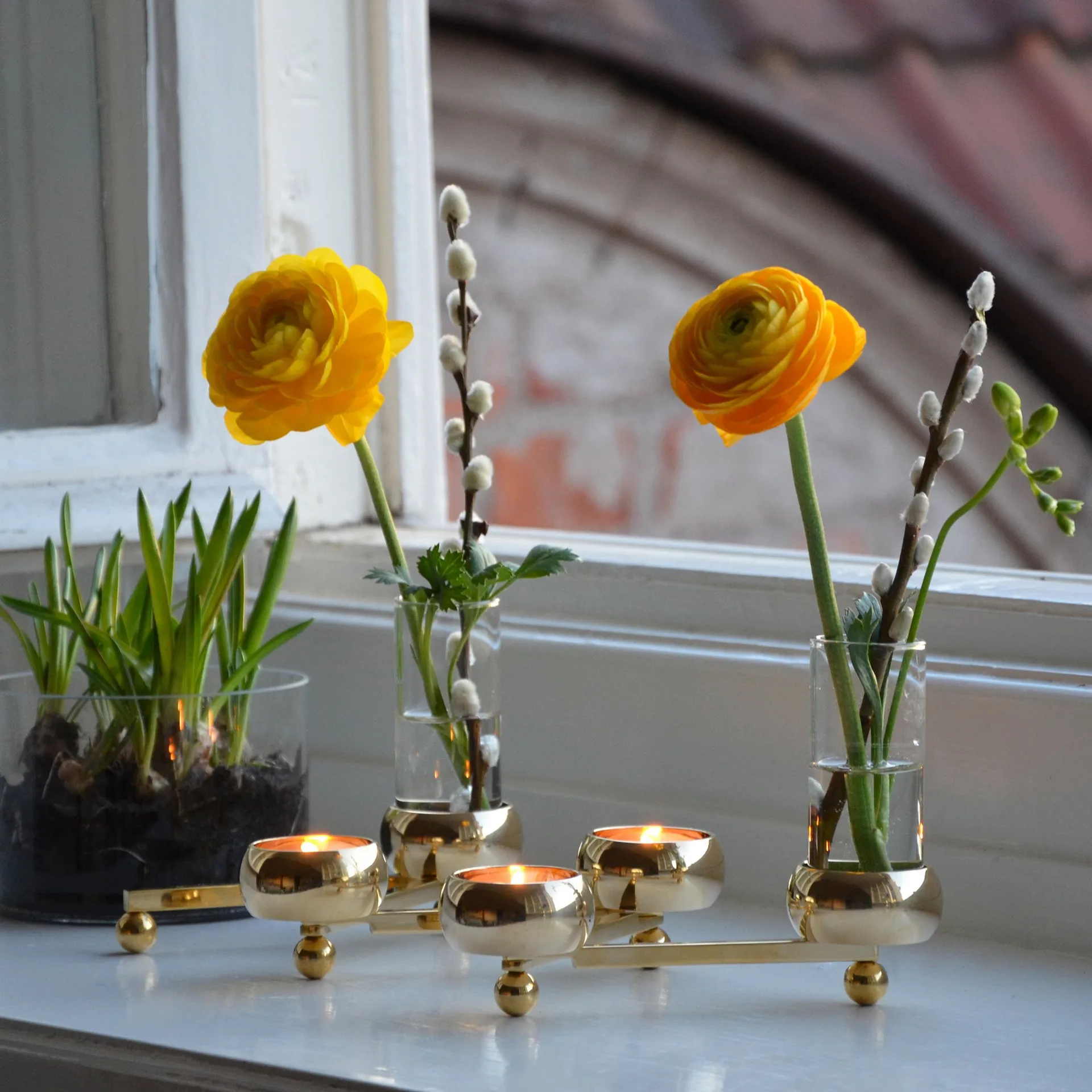 Constella candle sticks small, brass KLONG