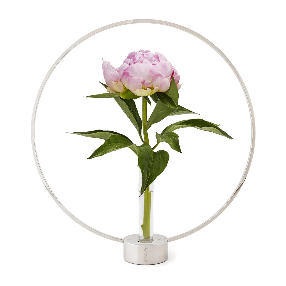 Gloria candle holder, small, nickel KLONG