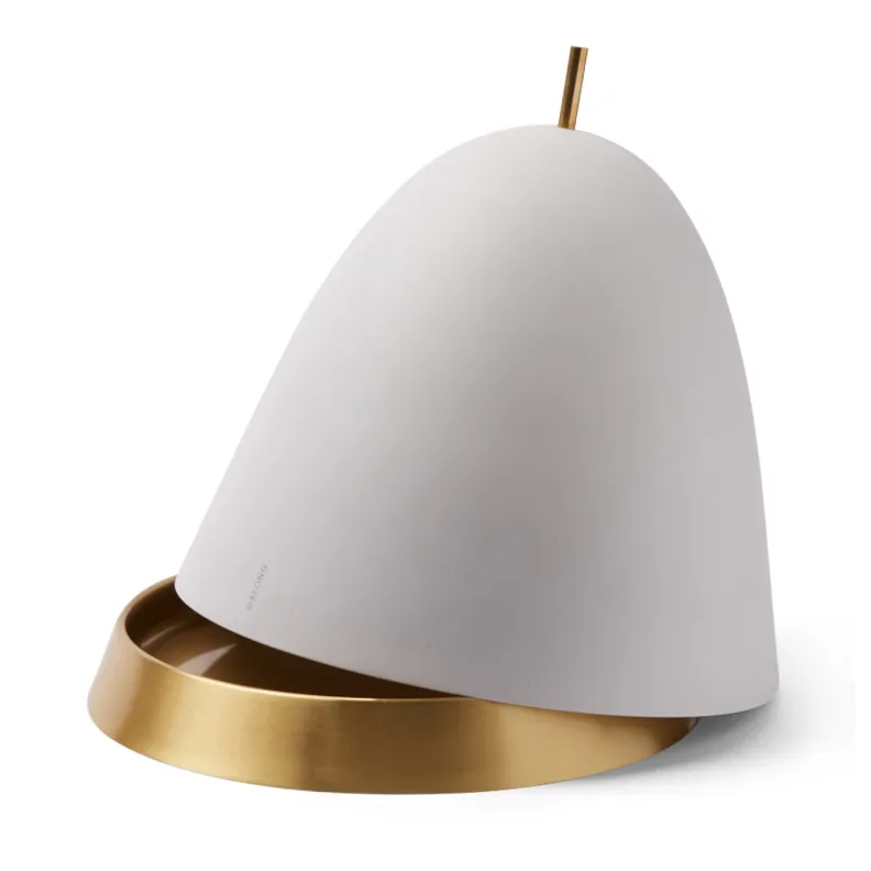 KLONG Gömma storage large 29 cm grey-brass | Scandinavian Design | Boxes & jars | Grey