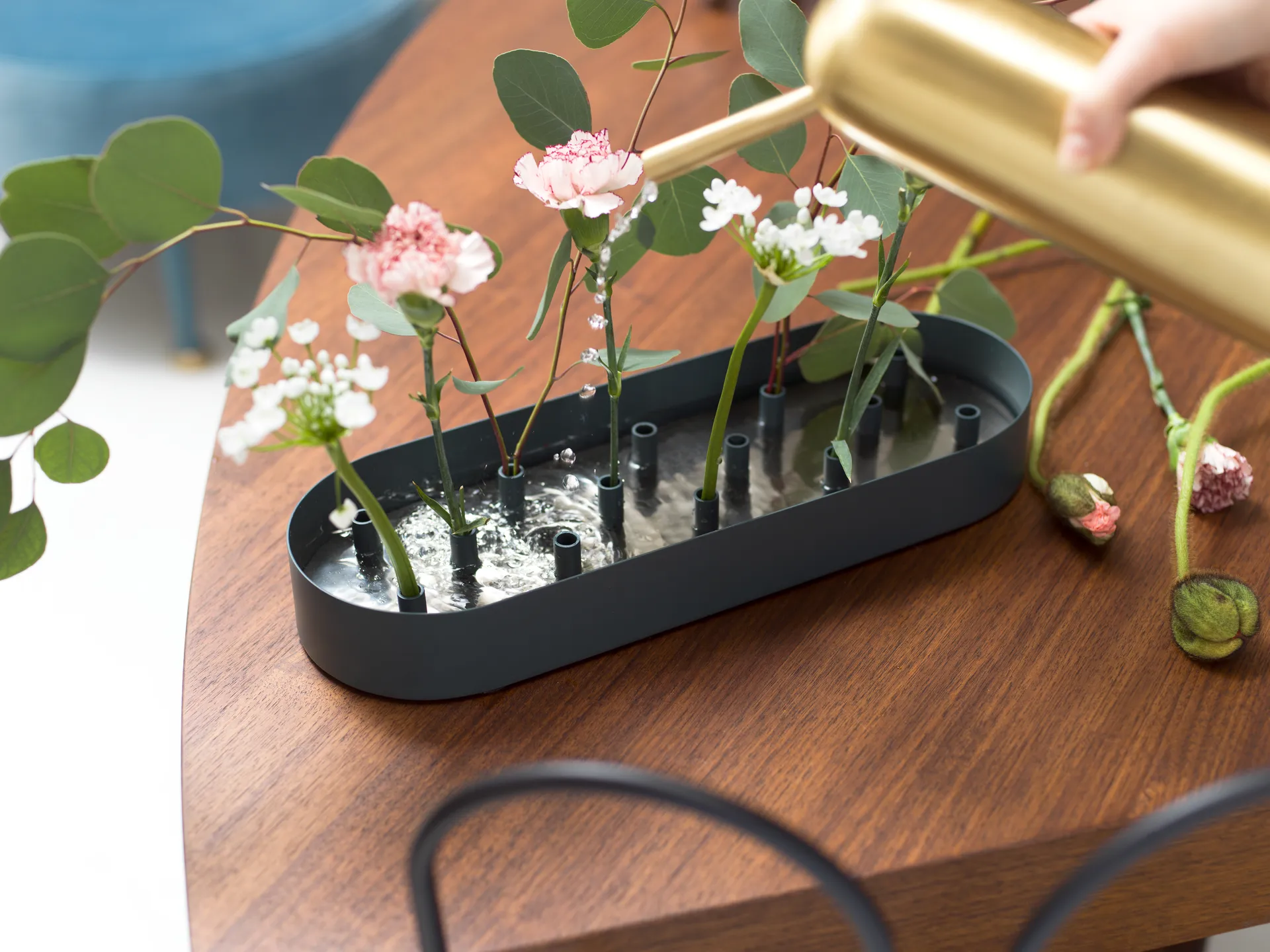 Jubel multifunctional vase 45x14 cm, Steel-blue KLONG