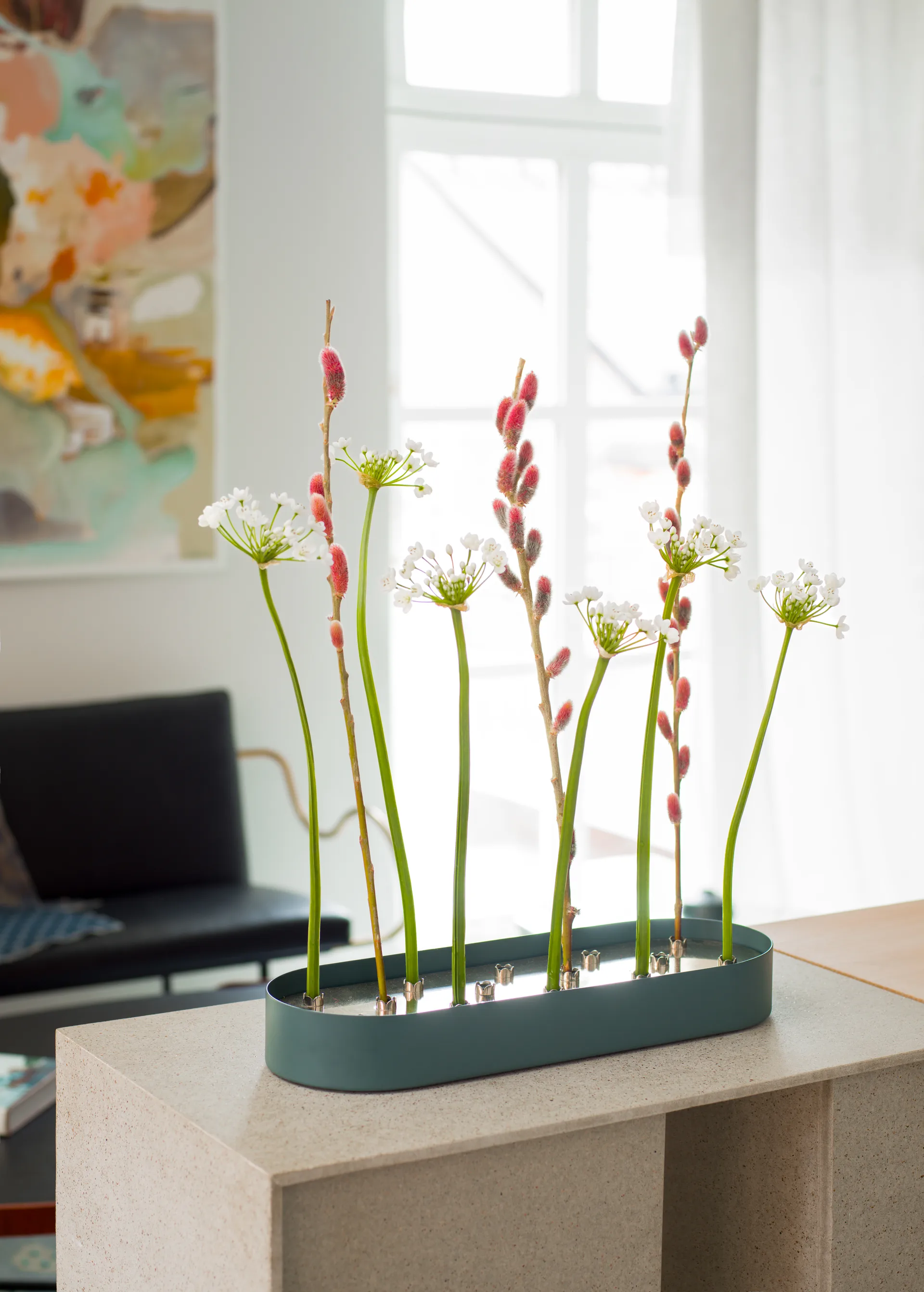 Jubel multifunctional vase 45x14 cm, Steel-blue KLONG