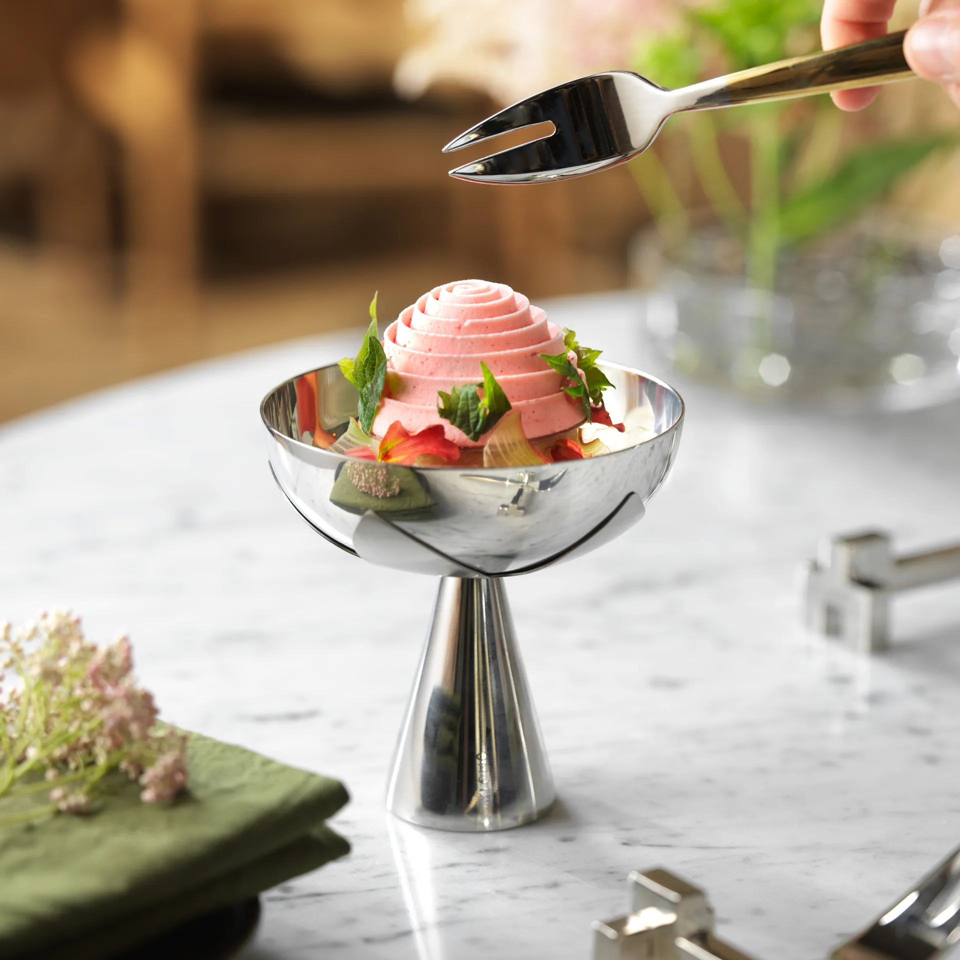 Leaf serving bowl Ø11 cm, Stainless steel KLONG