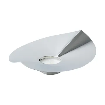 Löv vase-candle holder - Stainless steel, 22.5 cm - KLONG