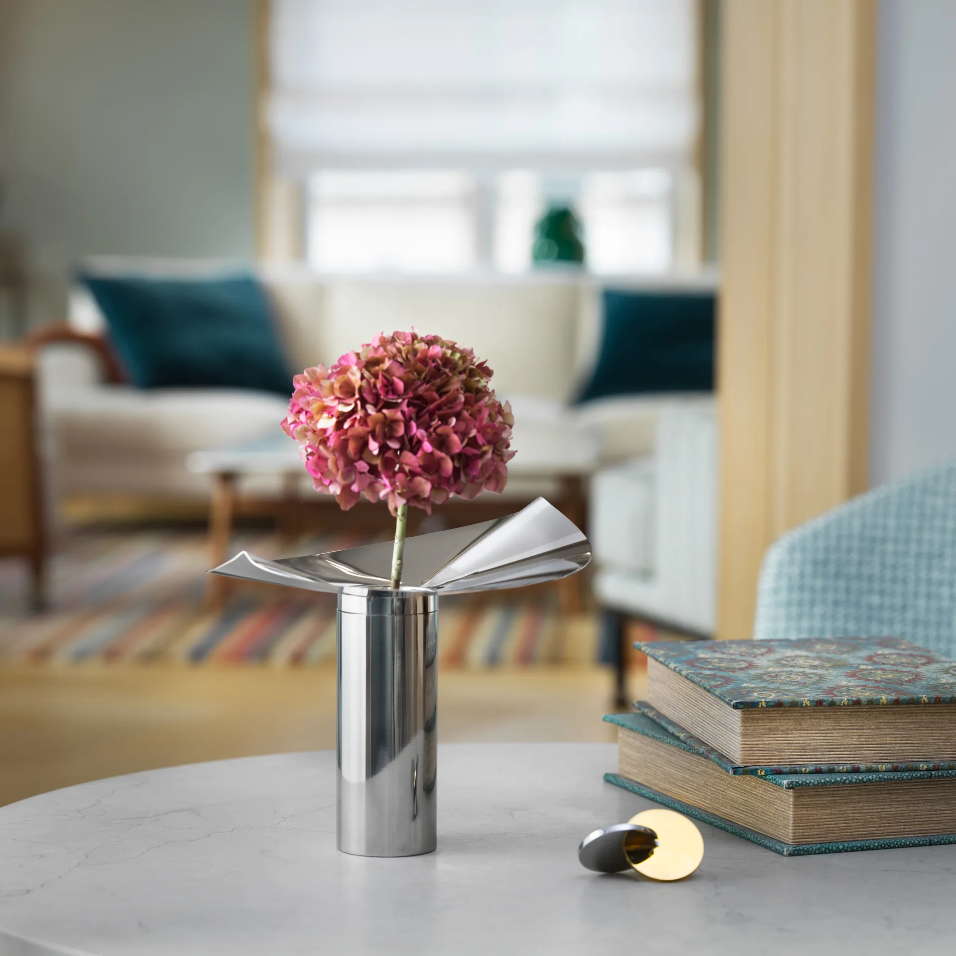 Löv vase-candle holder, Stainless steel KLONG