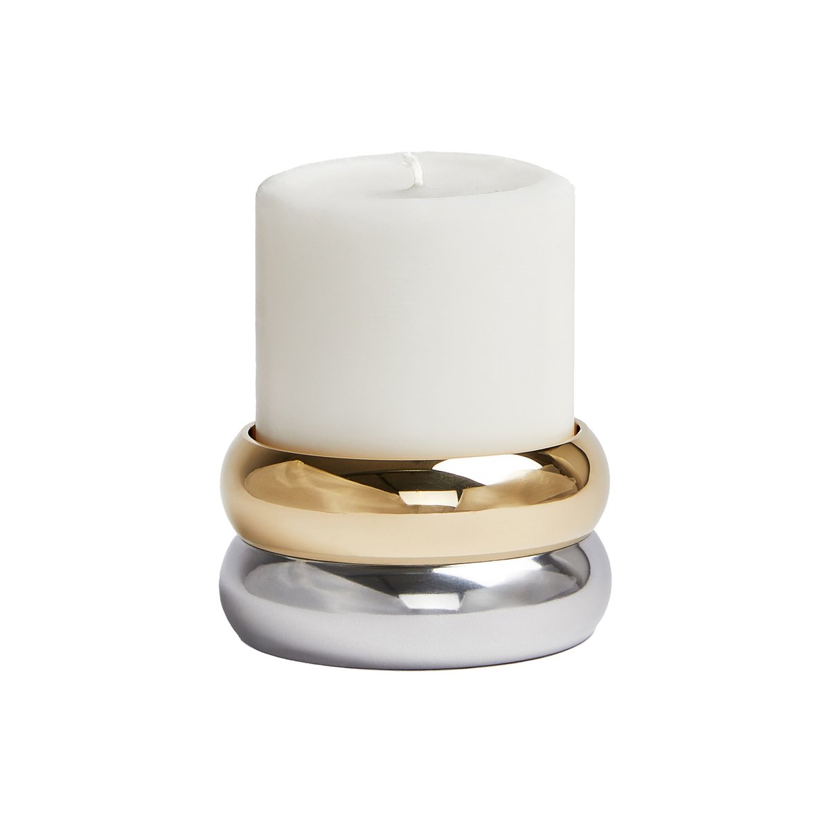 KLONG Marriage candleholder brass -silver | Scandinavian Design | Candle holders | Silver-coloured