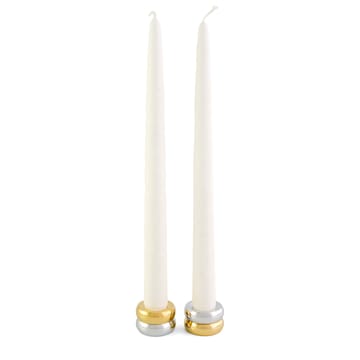 Marriage Duo candle sticks 2 pieces - brass-silver - KLONG