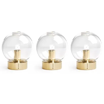 Orbis vase 3-pack - Brass - KLONG