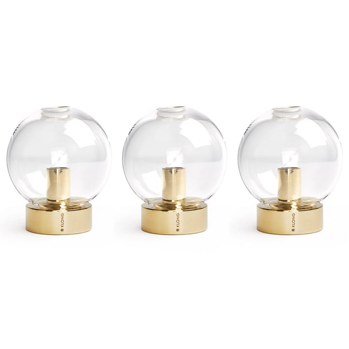 Orbis vase 3-pack - Brass - KLONG