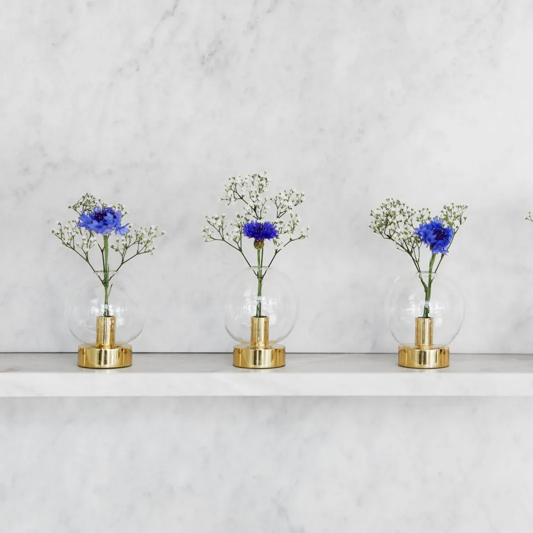 Orbis vase 3-pack, Brass KLONG