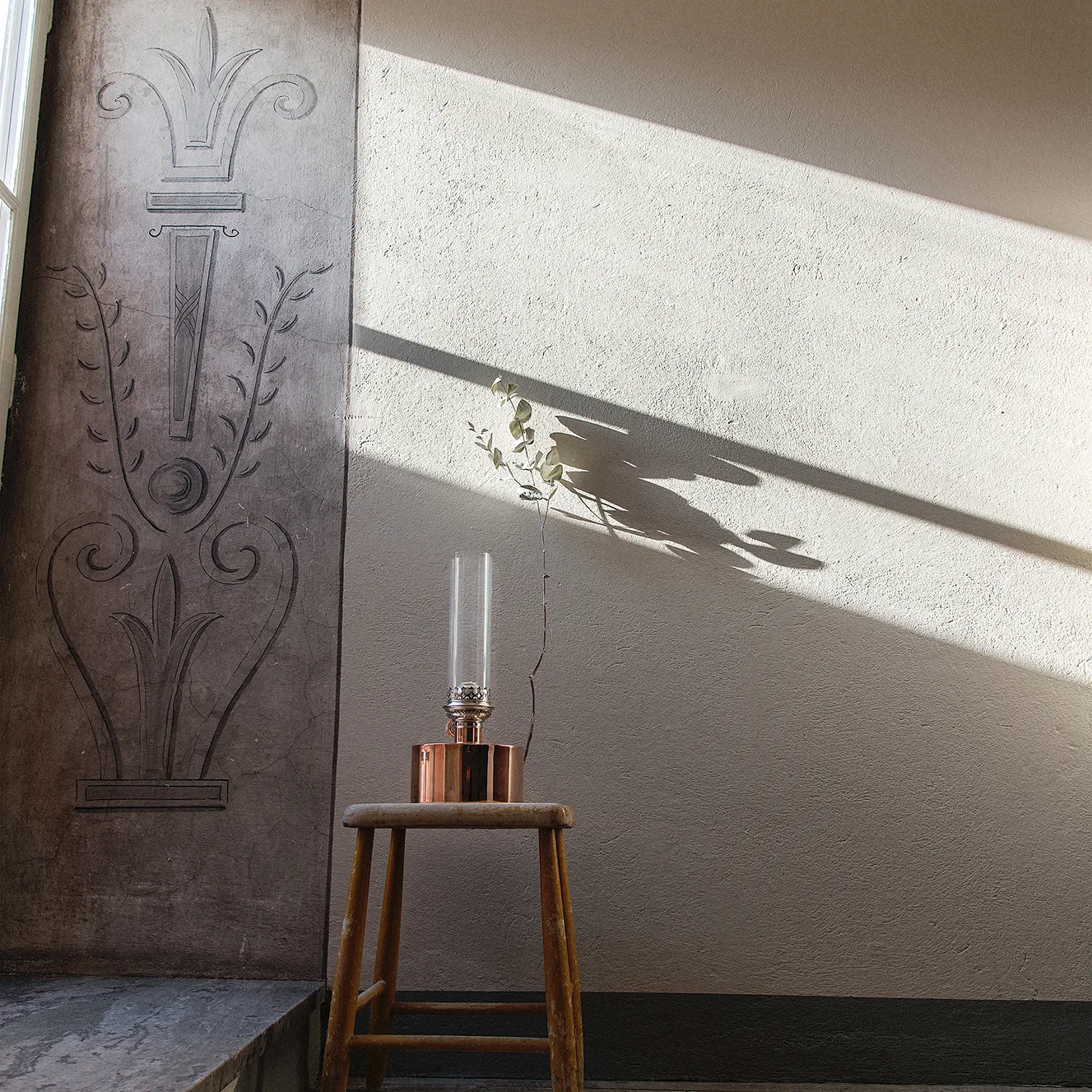 Patina oil lamp, large, Copper KLONG