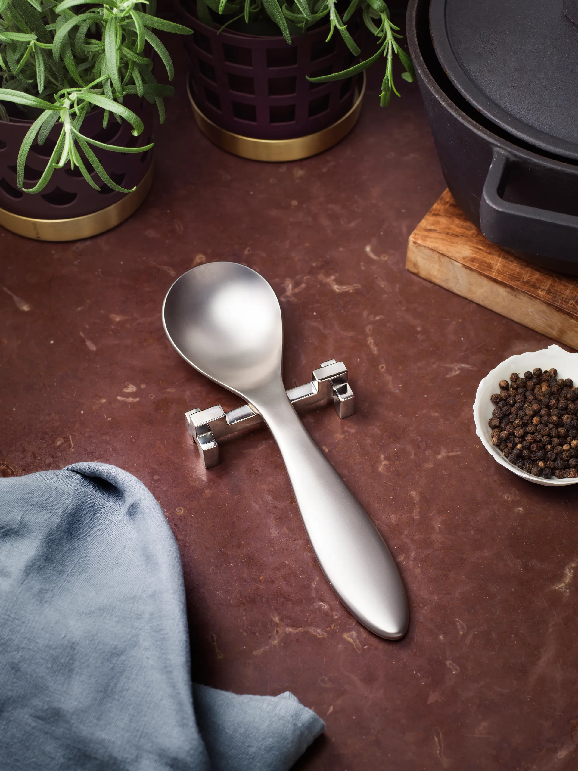 Signe cutlery holder 2-pack, Nickel KLONG