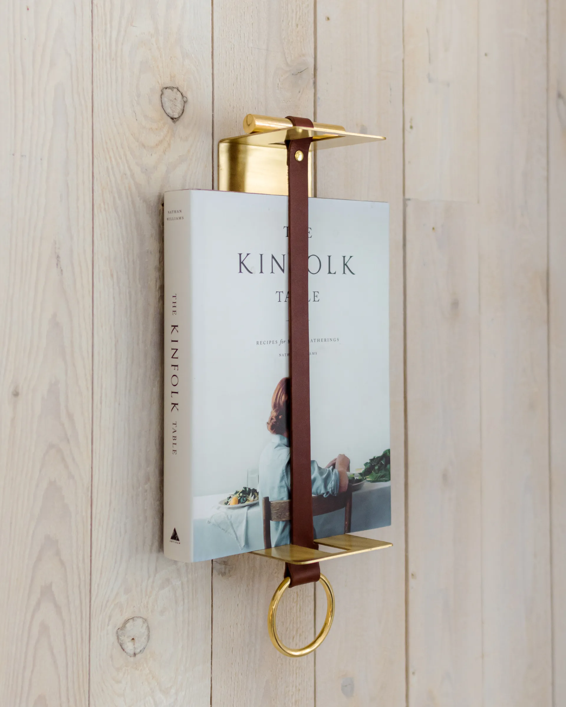 Strapp shelf 10x33 cm, Brass KLONG