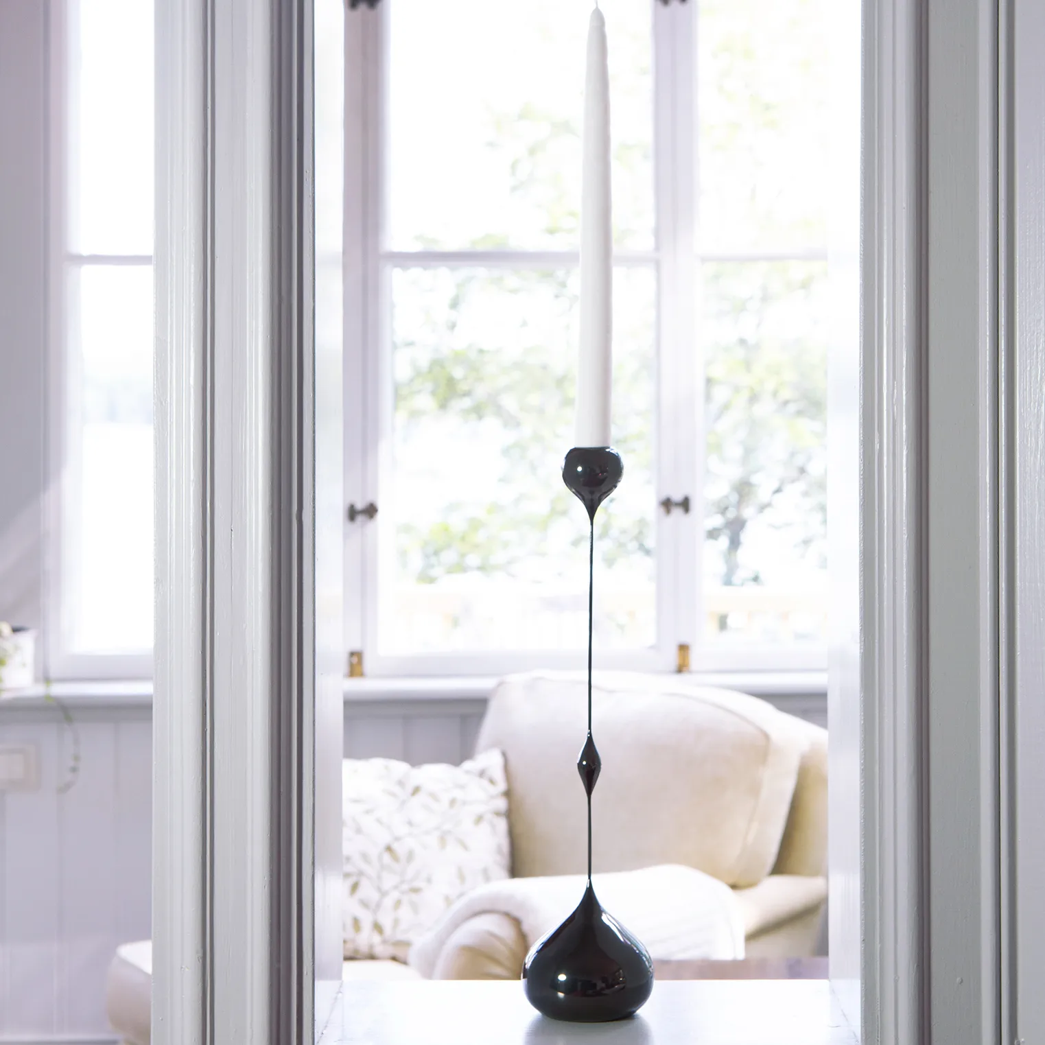 Tender candle holder high, Black KLONG