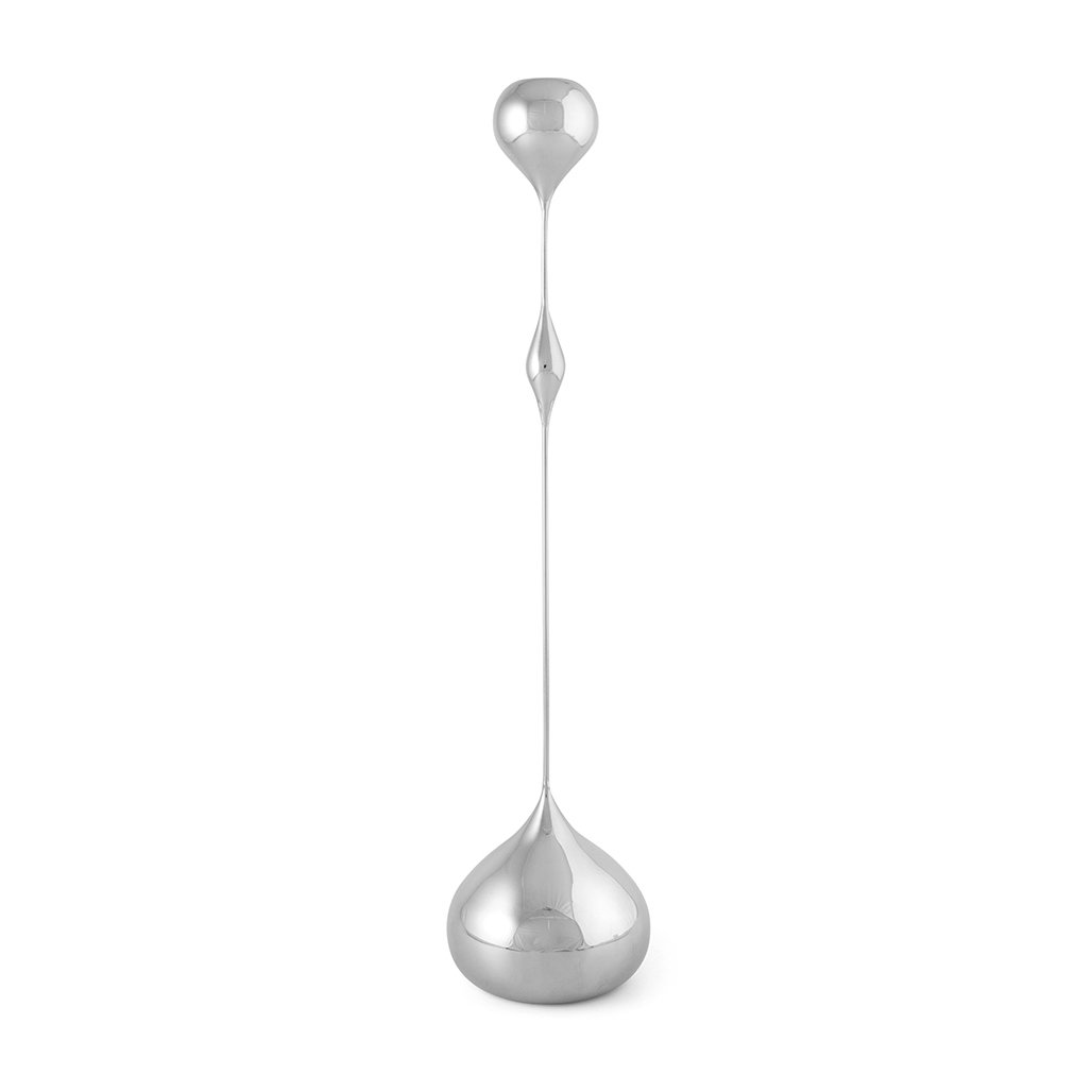 KLONG Tender candle holder high Nickel | Scandinavian Design | Candle holders | Silver-coloured