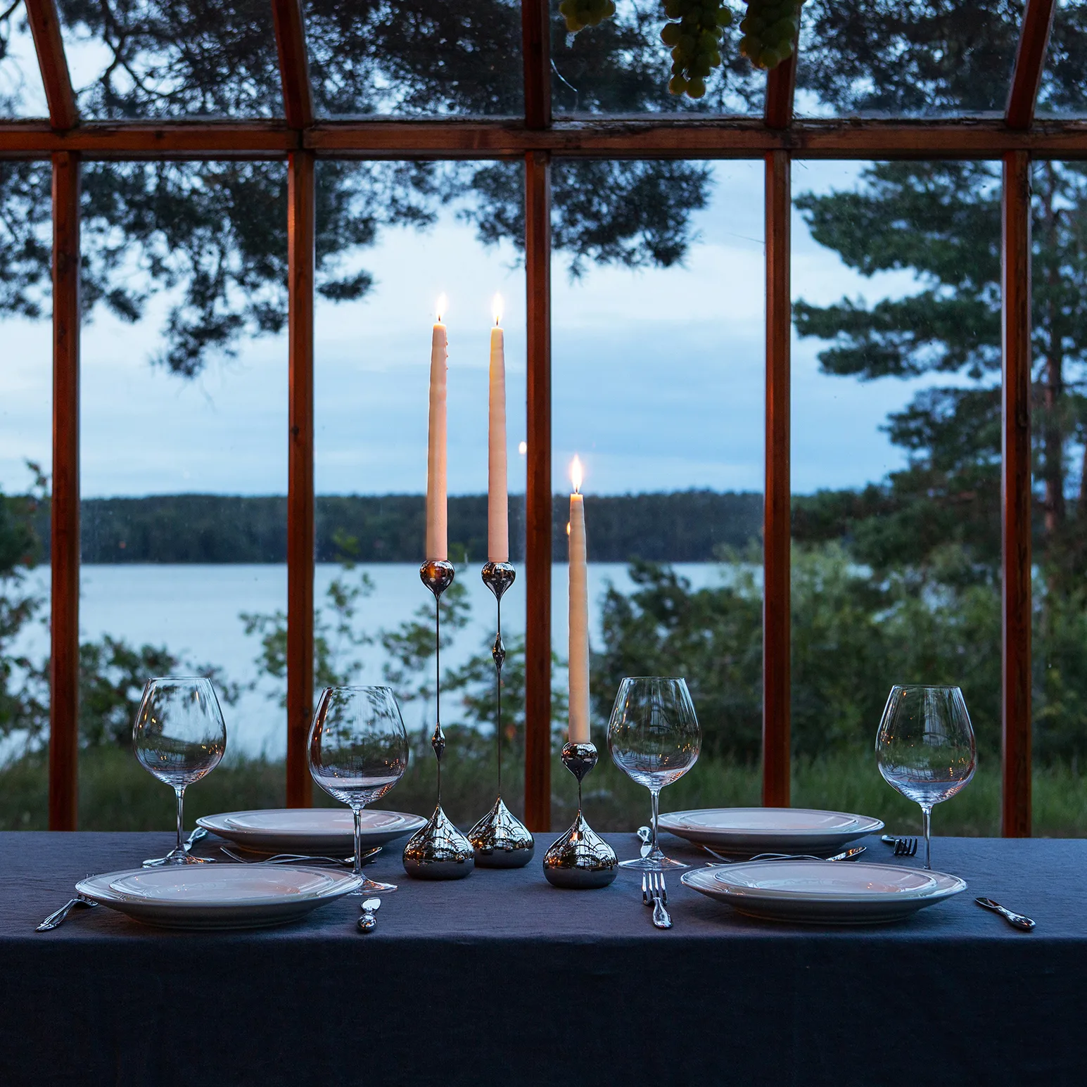 Tender candle holder high, Nickel KLONG