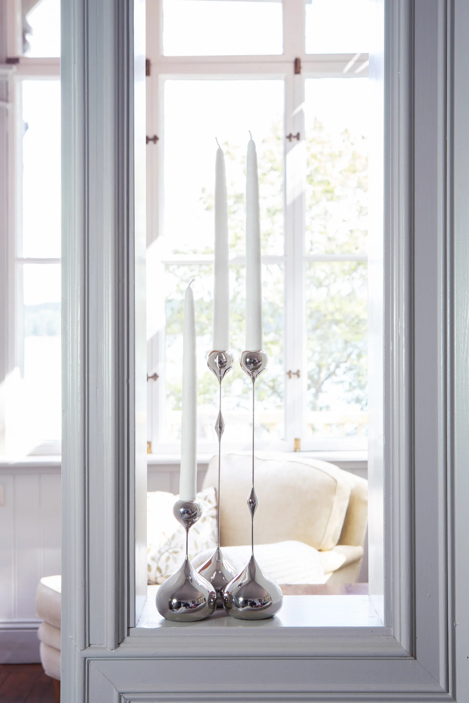 Tender candle holder small, Nickel KLONG