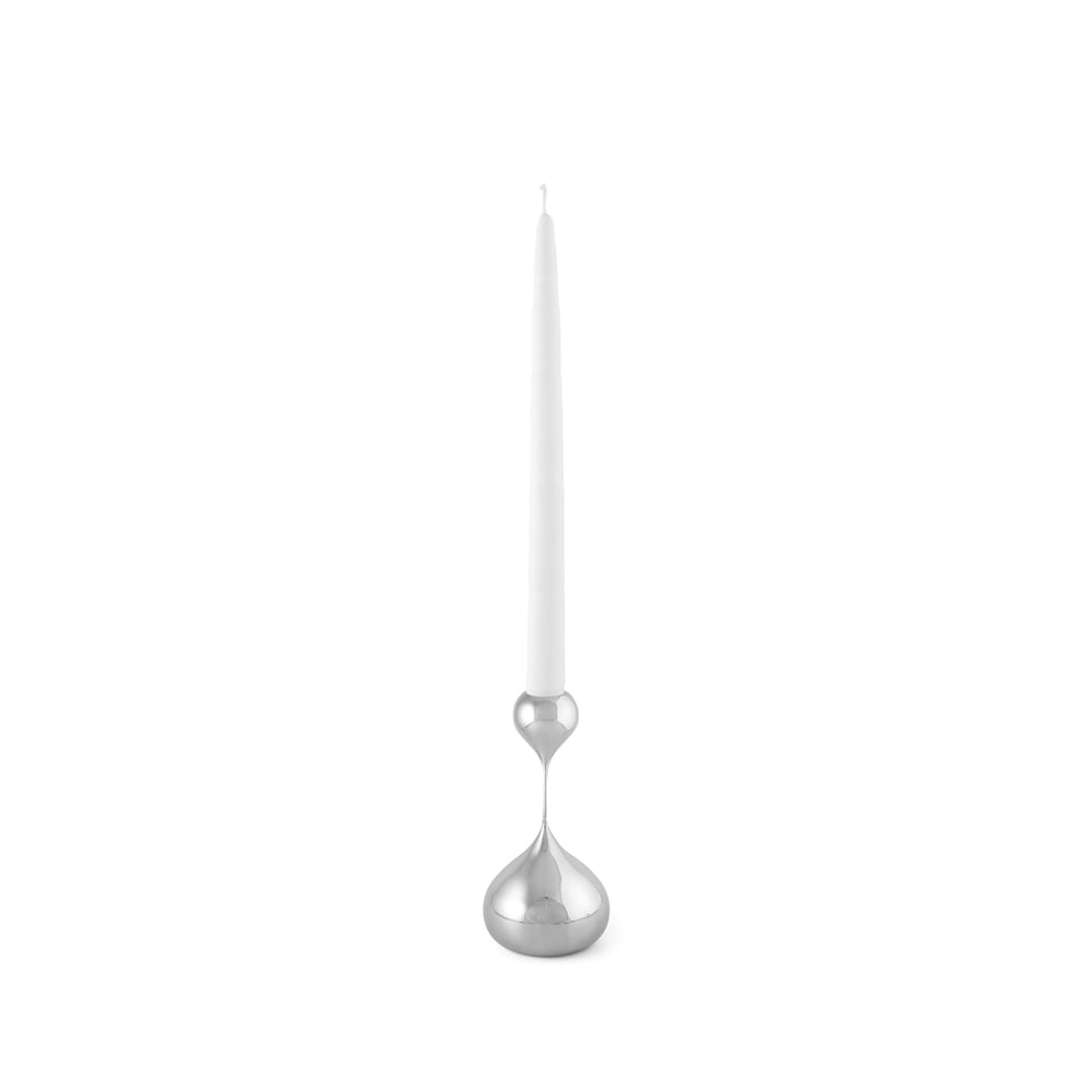 KLONG Tender candle holder small Nickel | Scandinavian Design | Candle holders | Silver-coloured