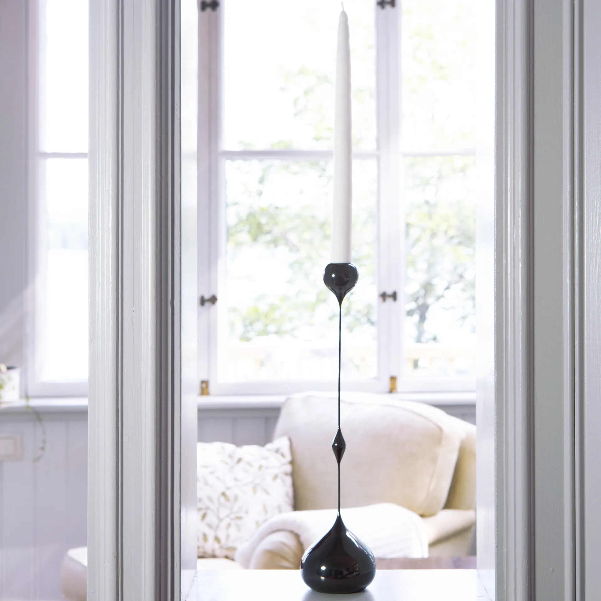 Tender candle holderlow, Black KLONG