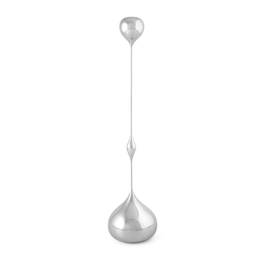 KLONG Tender candle holderlow Nickel | Scandinavian Design | Candle holders | Silver-coloured