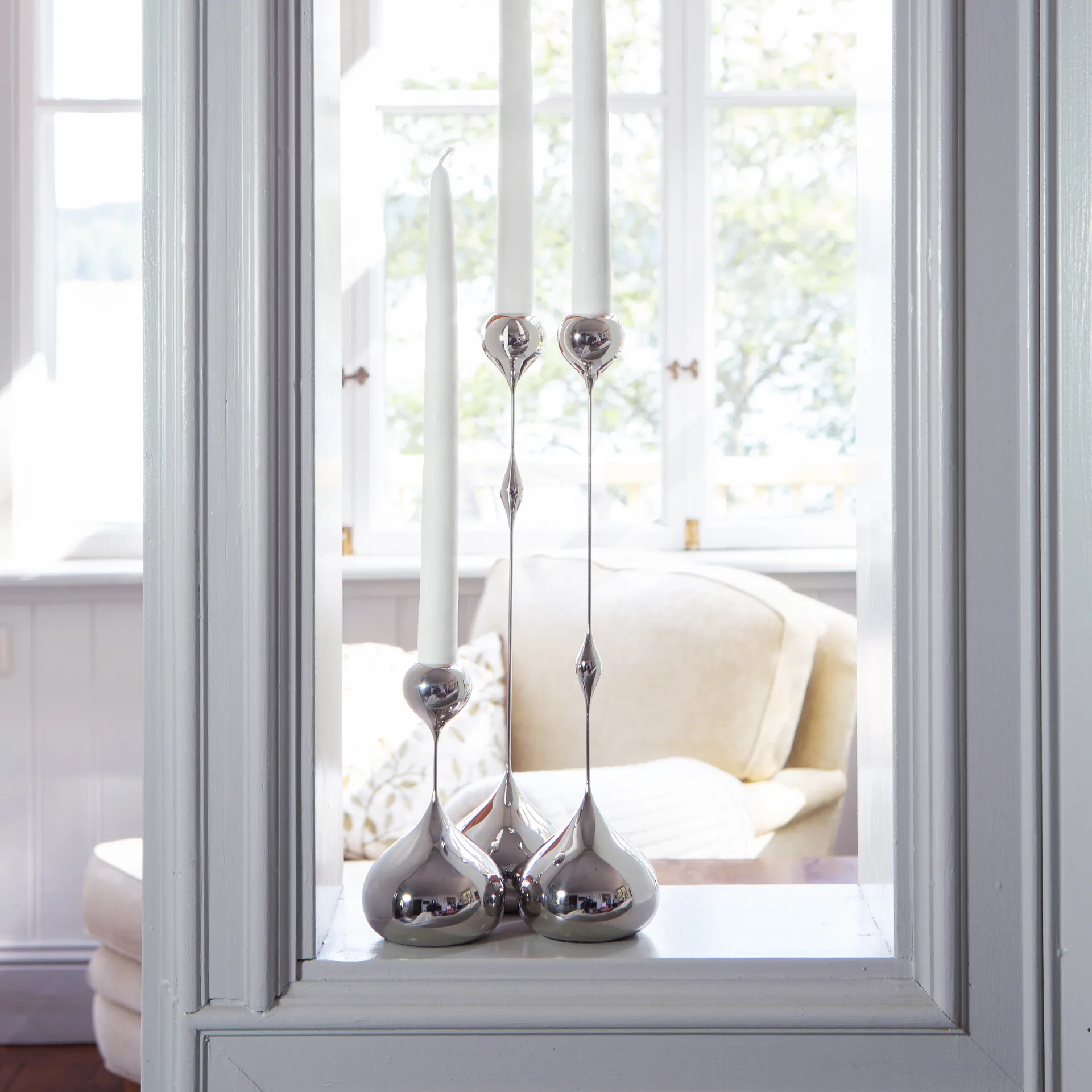 Tender candle holderlow, Nickel KLONG