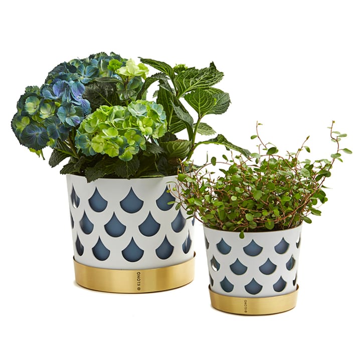 Trio flower pot drop medium Ø18 cm, white KLONG