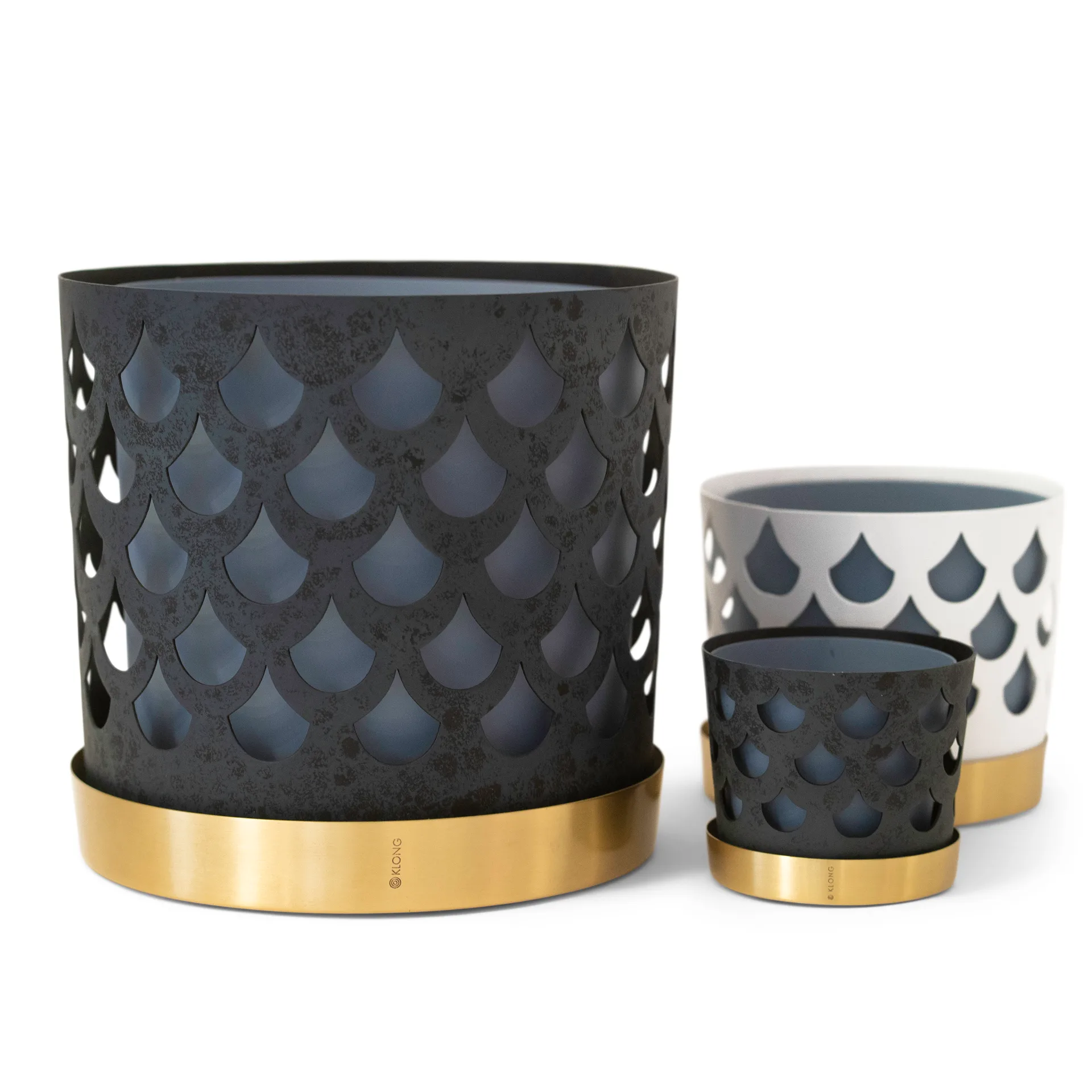 Trio flower pot drop small Ø12 cm, blue KLONG