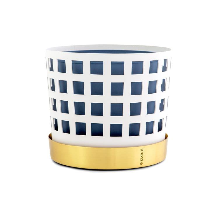Trio flower pot square, medium, white KLONG