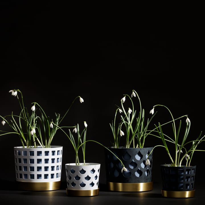 Trio flower pot square, medium, white KLONG