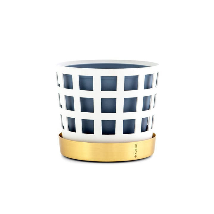 Trio flower pot square, small, white KLONG