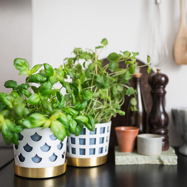 Trio flower pot square, small, white KLONG