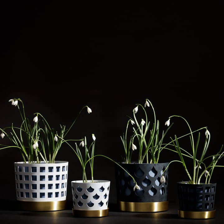 Trio Pot square flower pot - Beige, medium Ø18 cm - KLONG