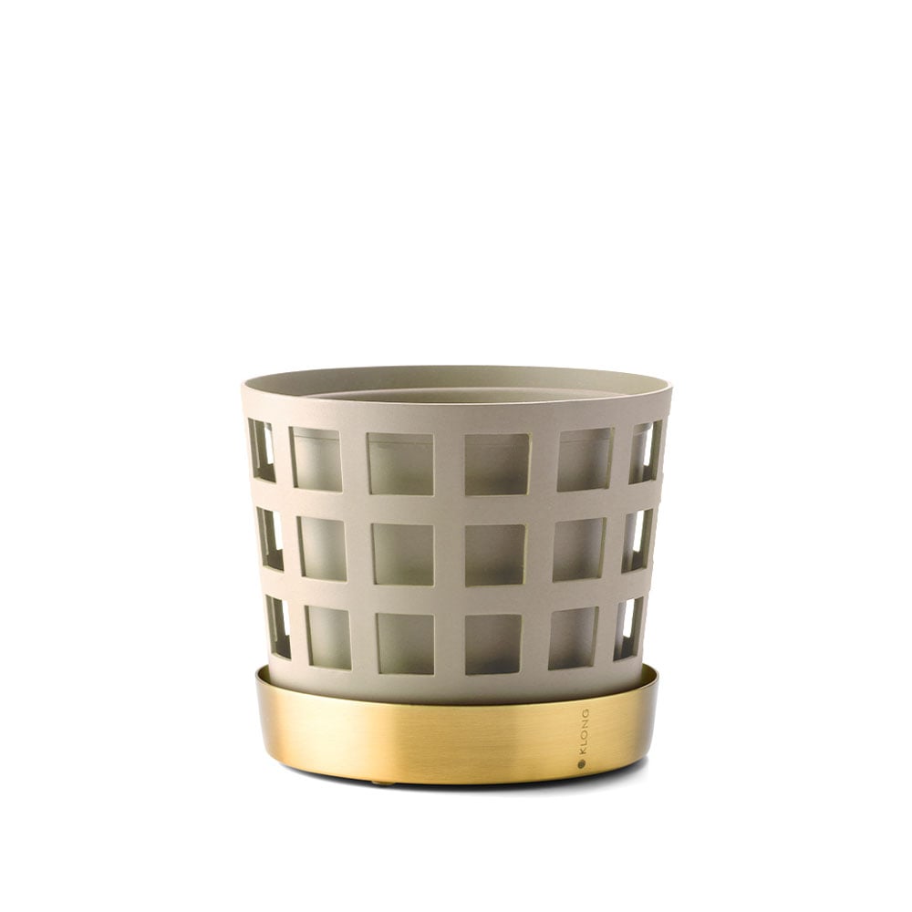 KLONG Trio Pot square flower pot Beige, small o12 cm