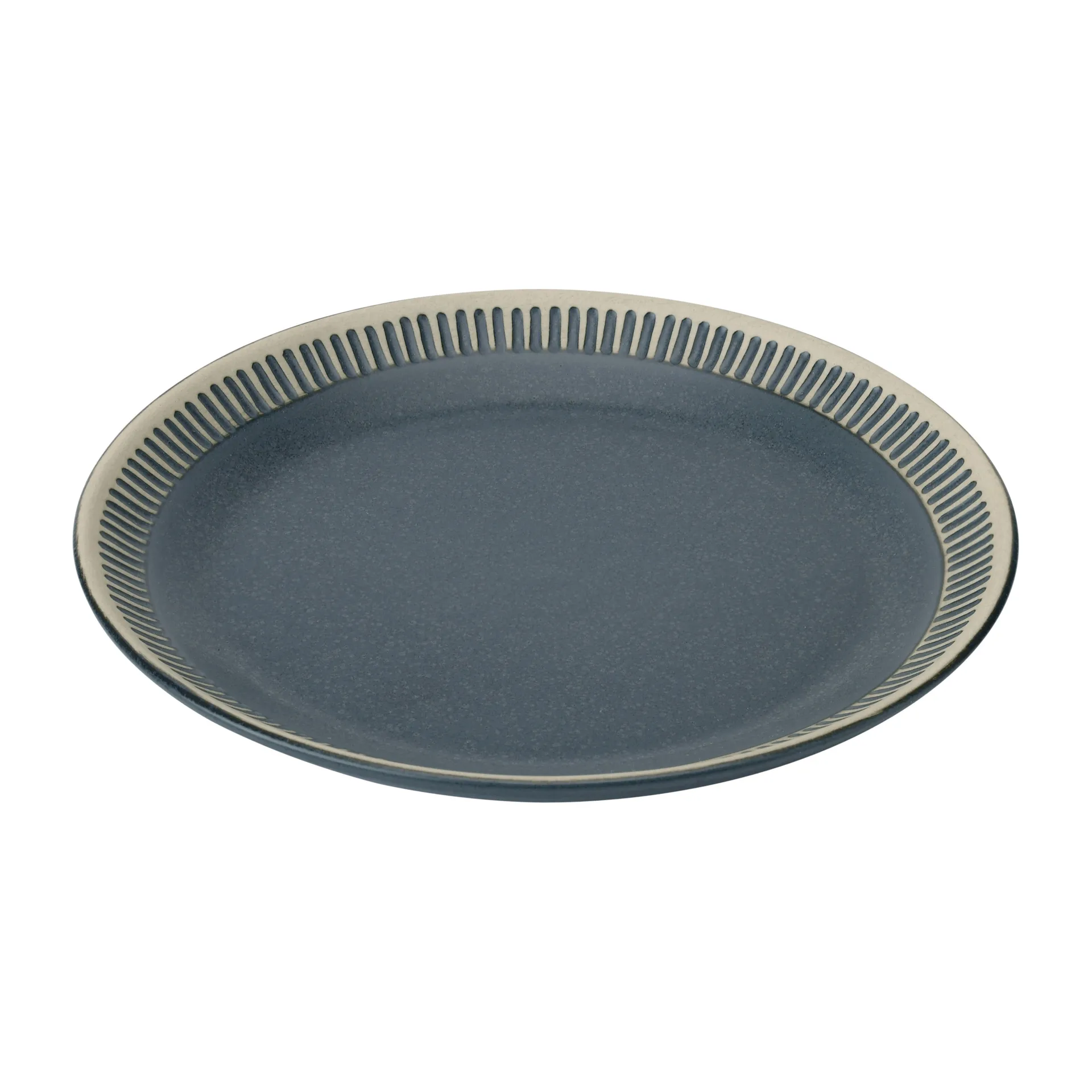 Colorit plate Ø19 cm, Dark grey Knabstrup Keramik