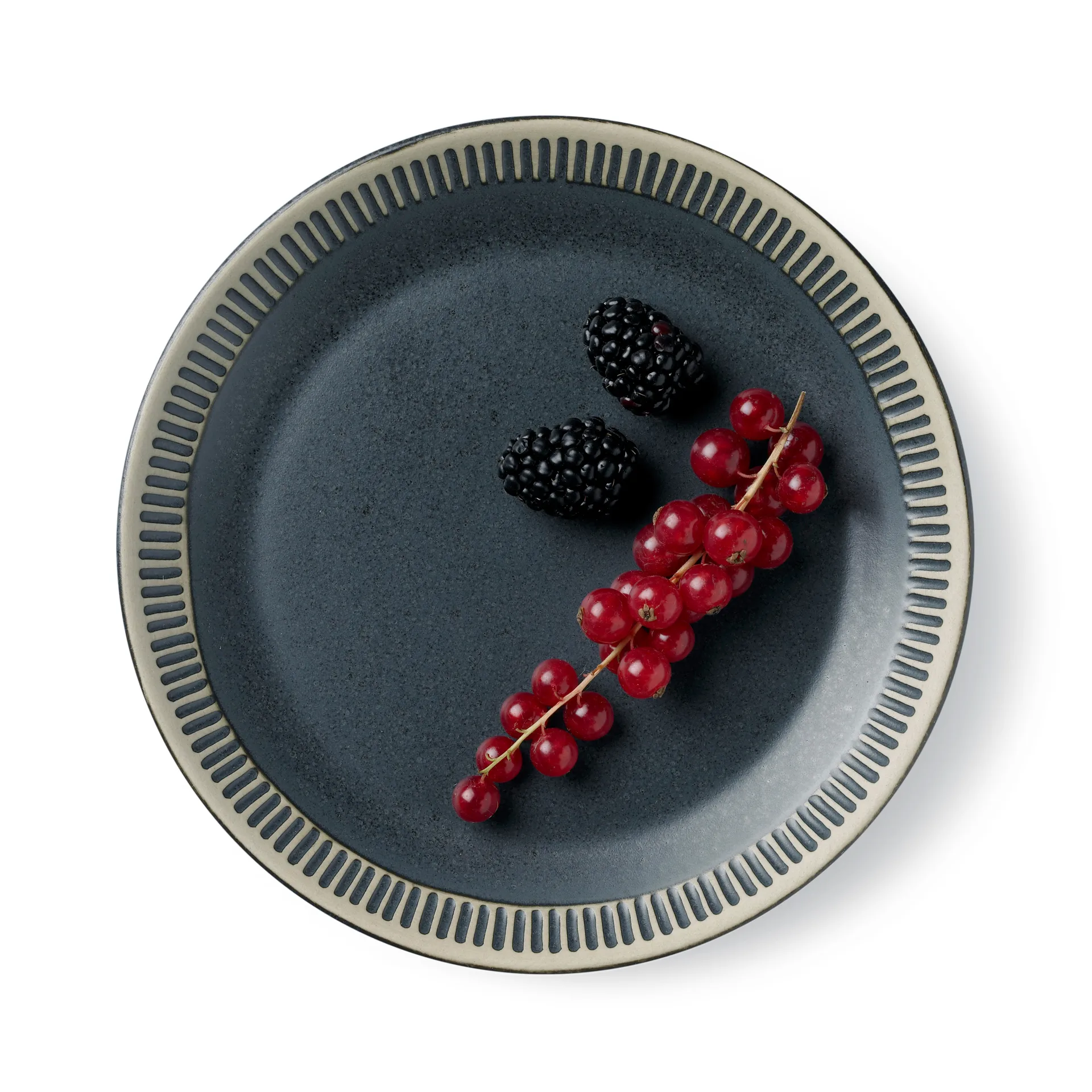 Colorit plate Ø19 cm, Dark grey Knabstrup Keramik