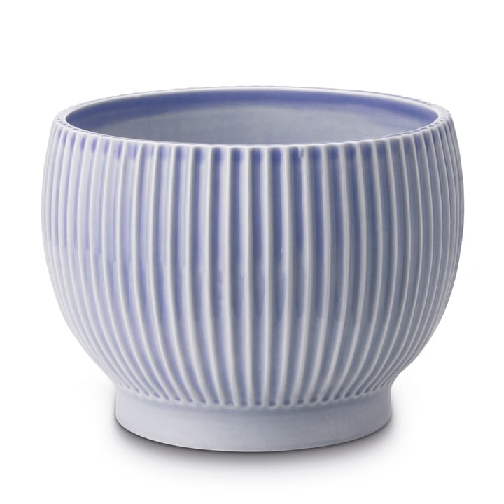 Knabstrup flower pot fluted Ø14.5 cm - Lavender blue - Knabstrup Keramik