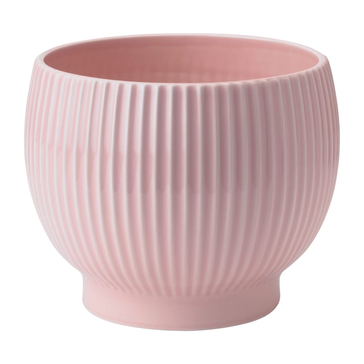 Knabstrup flower pot fluted Ø14.5 cm - Pink - Knabstrup Keramik