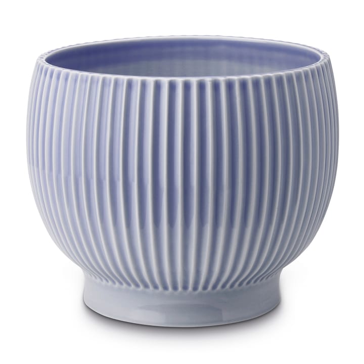 Knabstrup flower pot fluted Ø16.5 cm - Lavender blue - Knabstrup Keramik