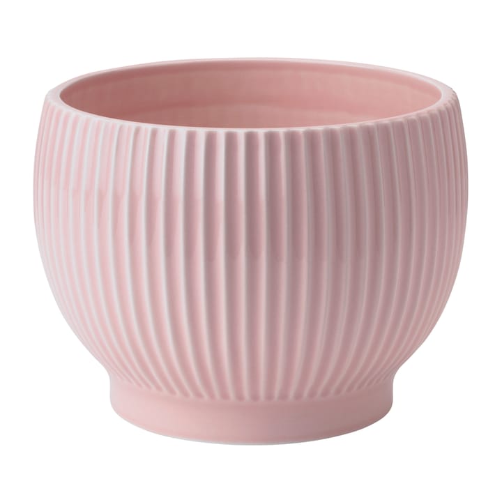 Knabstrup flower pot fluted Ø16.5 cm - Pink - Knabstrup Keramik