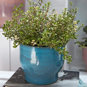 Knabstrup outdoor flower pot �Ø16.5 cm - dusty blue - Knabstrup Keramik