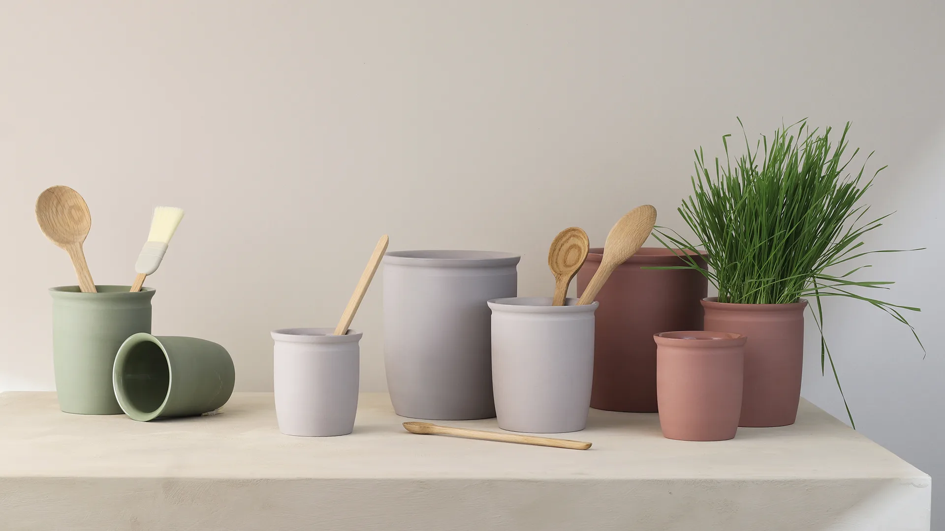 Knabstrup preserving jar, Olive, 2 L Knabstrup Keramik