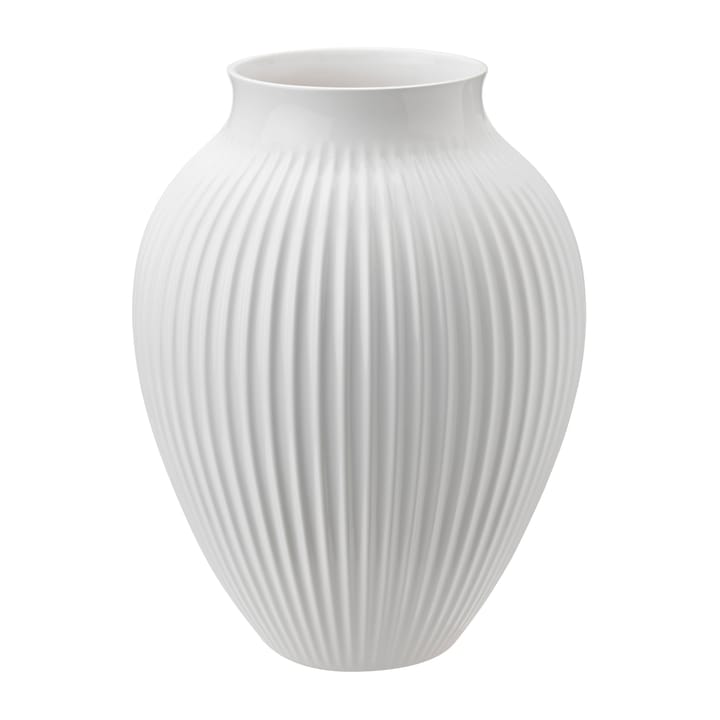 Knabstrup vase fluted 35 cm - White - Knabstrup Keramik
